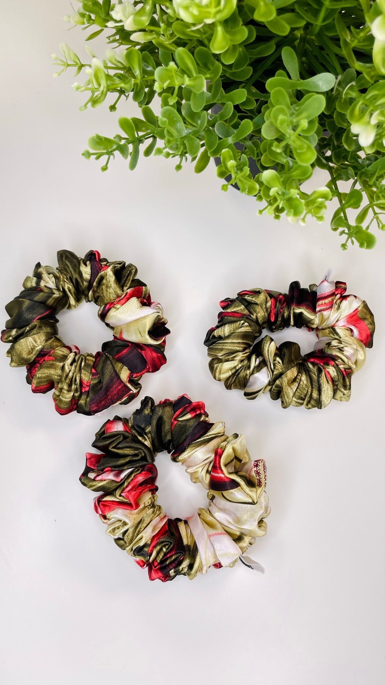 Chouchou cheveux taille mini , coulrut rzyure vert