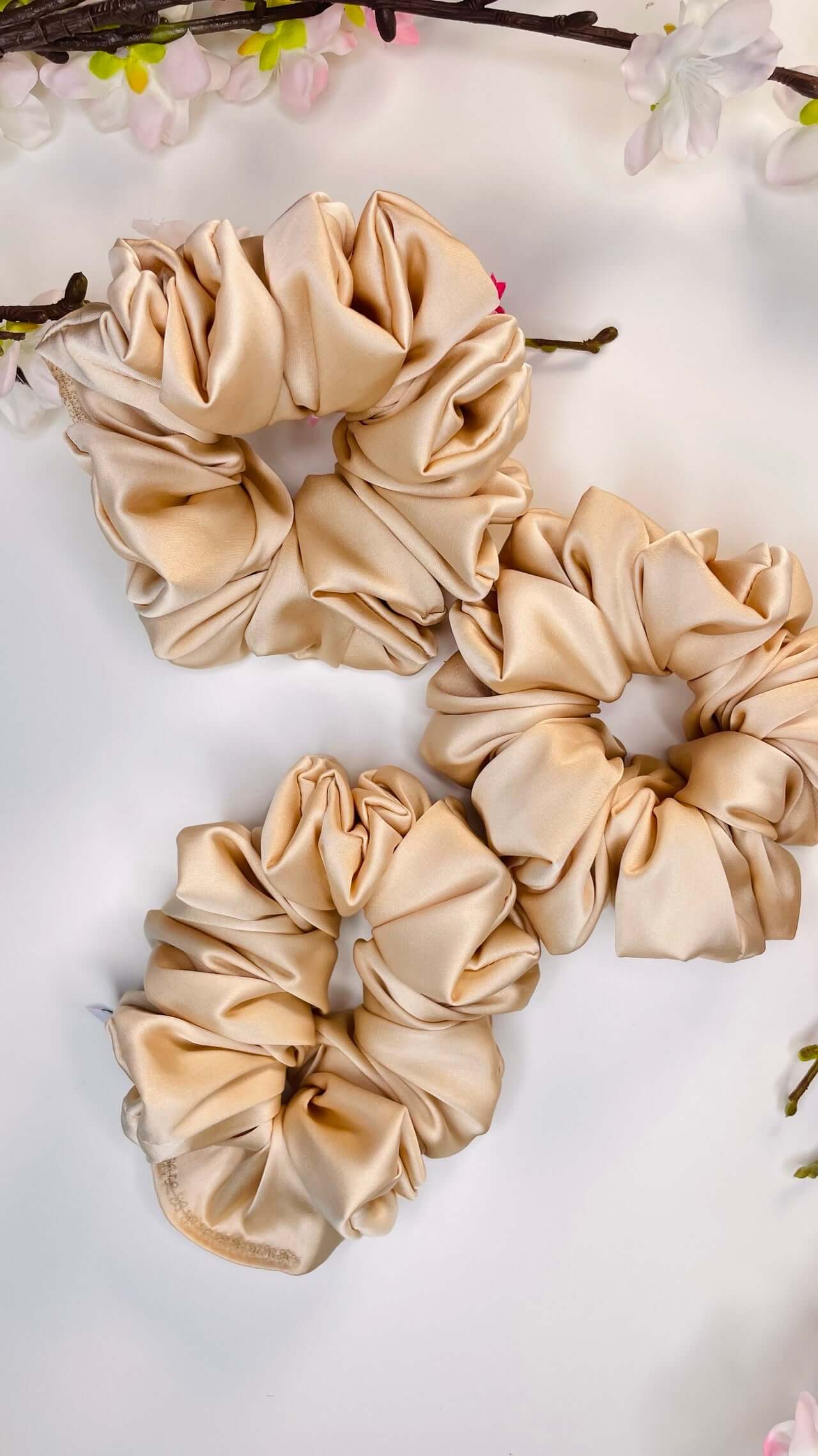 chouchou en satin de soie- joro confort