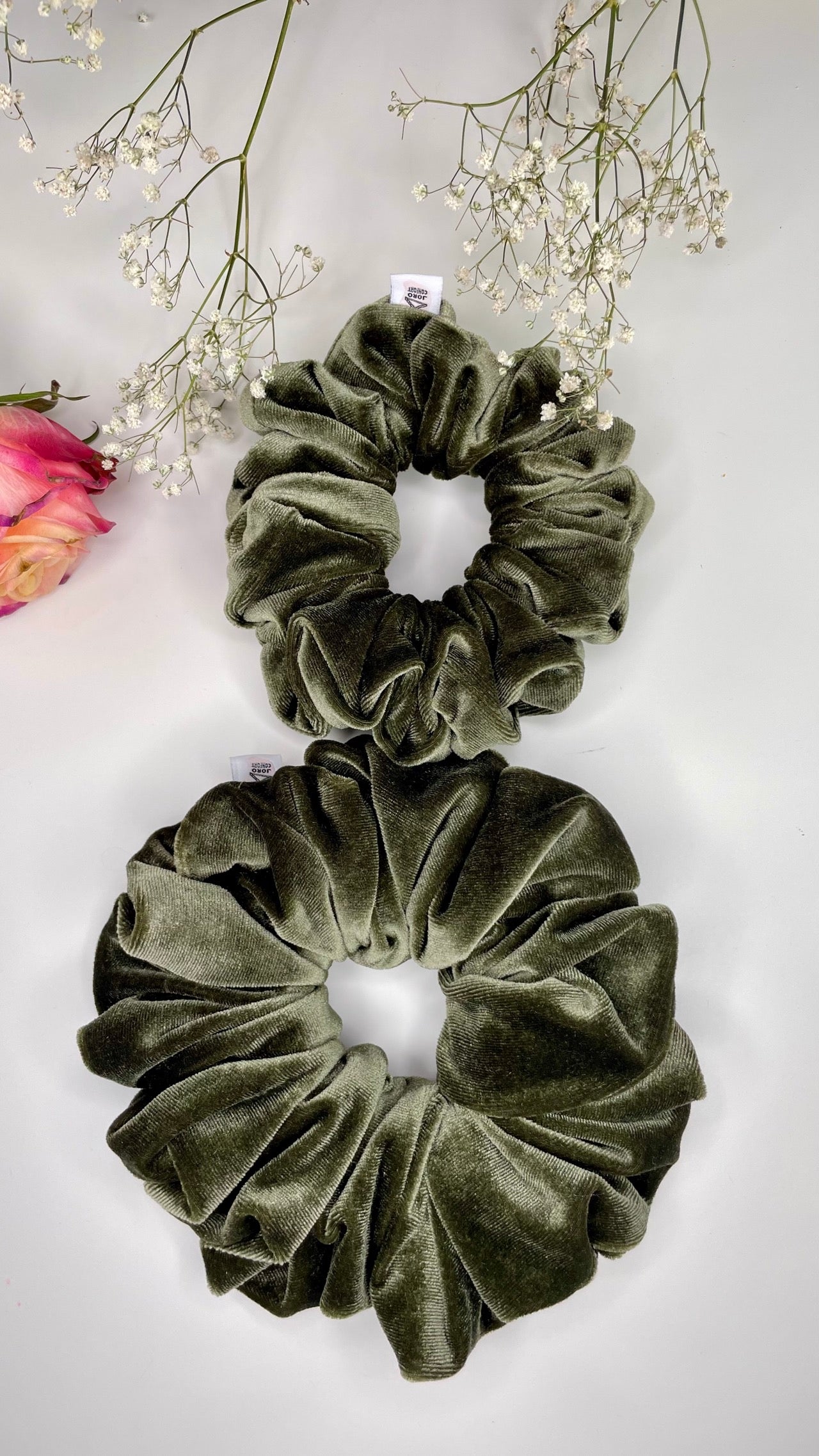 CHOUCHOU MOYENNE - VERT SAUGE (Velours)
