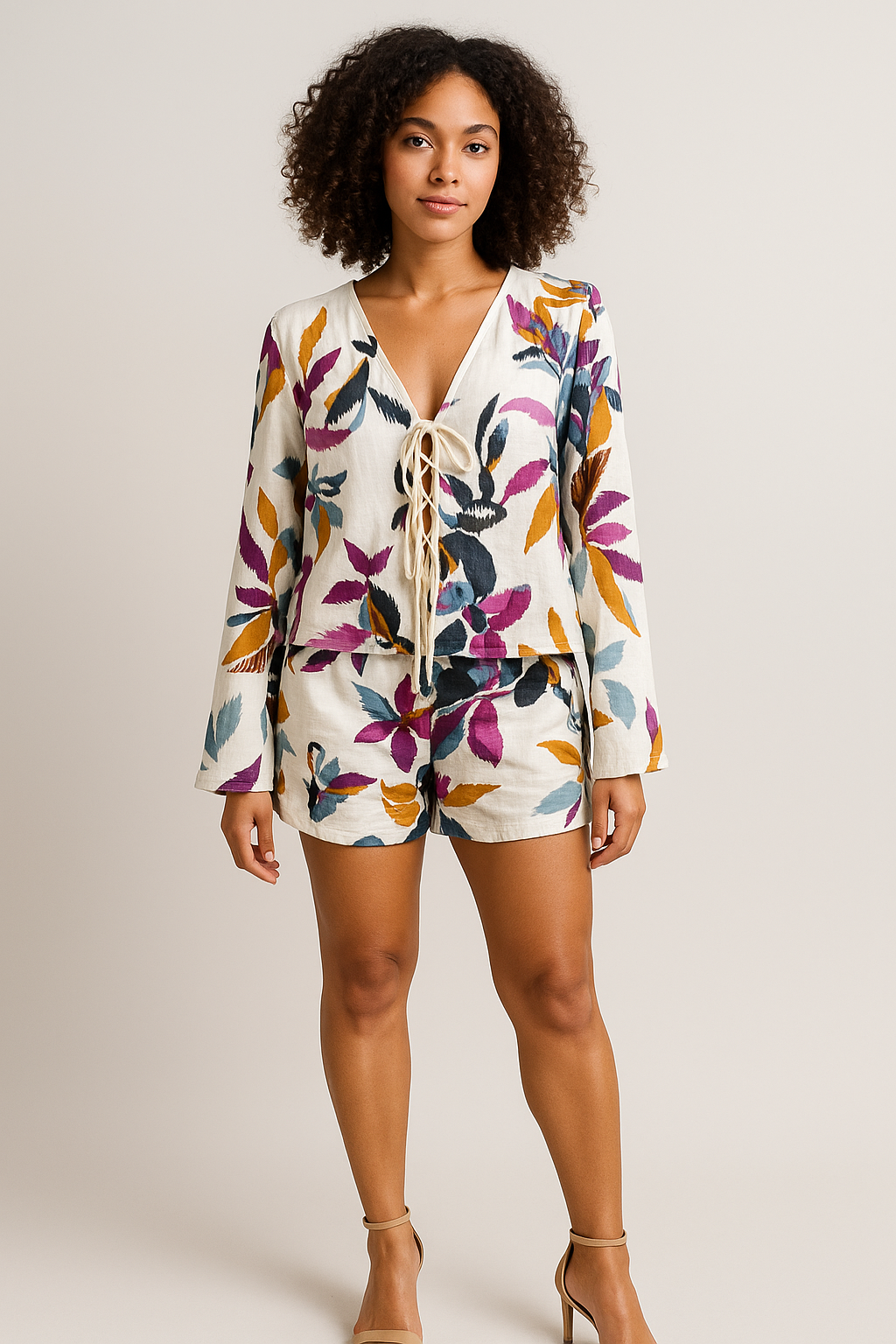 ensemble short fleurie 4