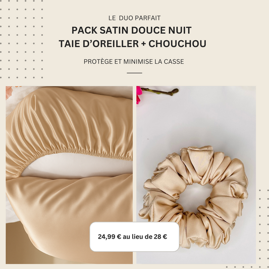 Pack beige douce nuit (Taie d’oreiller + Chouchou)