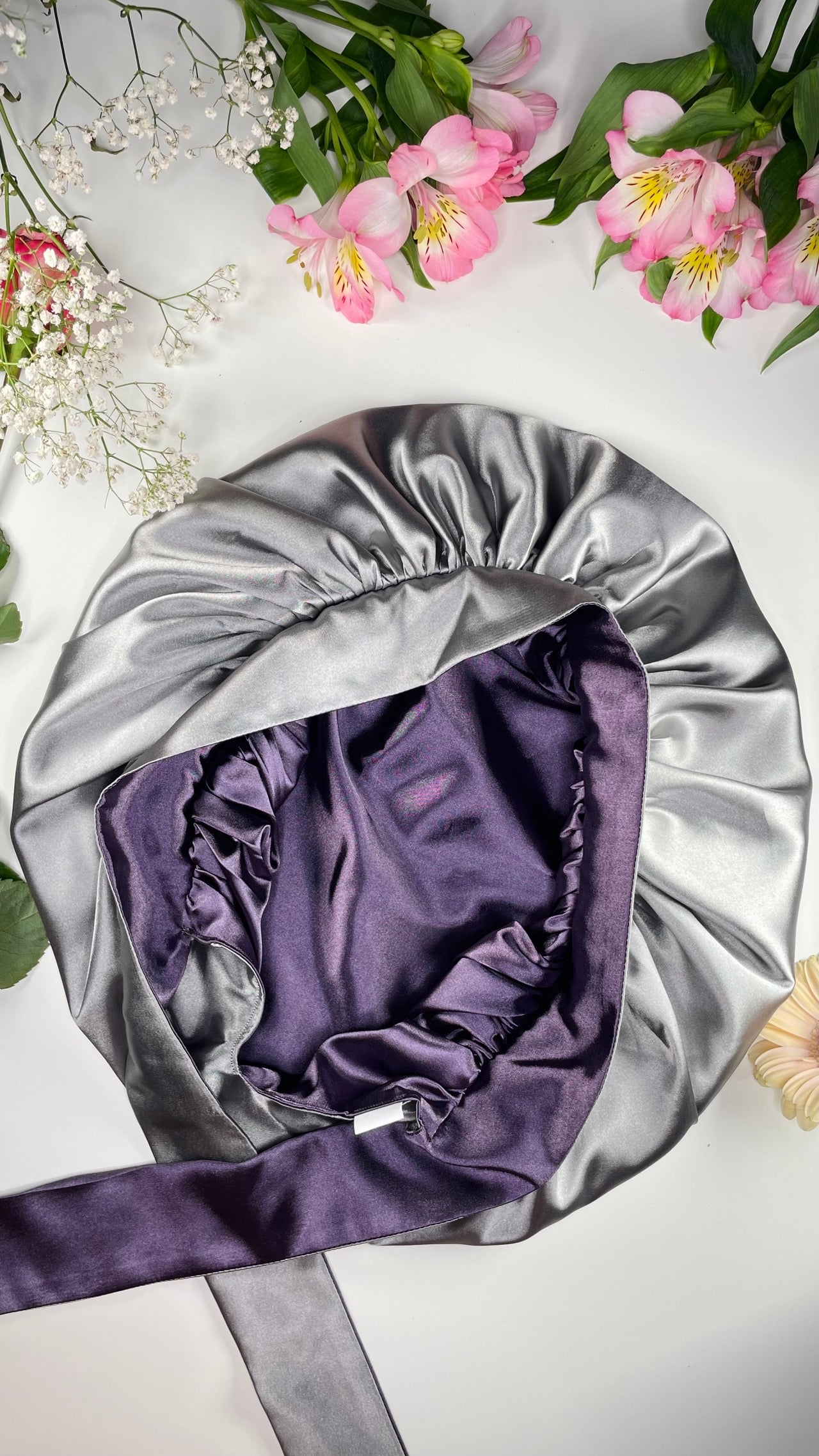 Bonnet Réversible Gris / Mauve