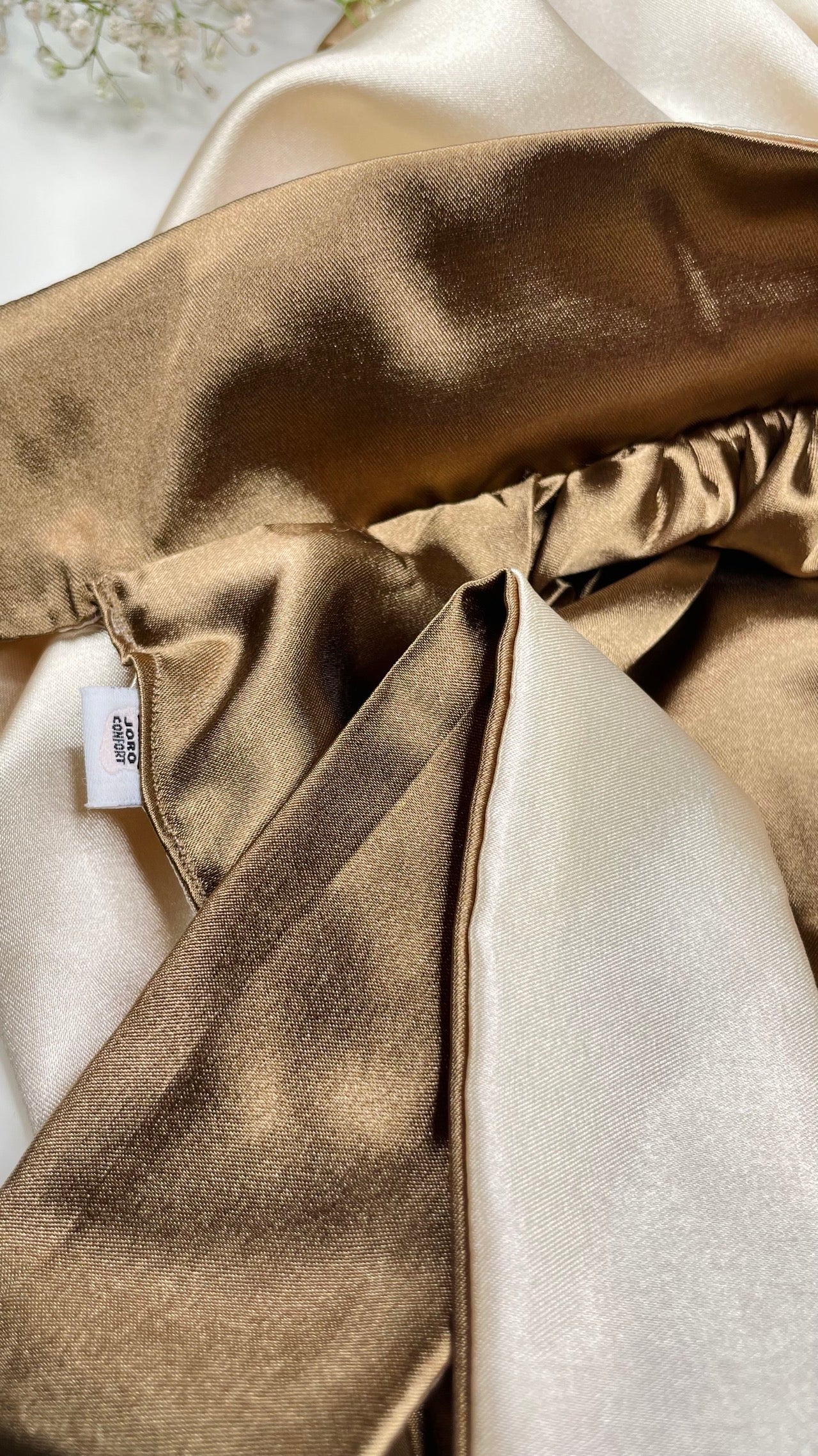Bonnet Réversible Écru / Beige Foncé