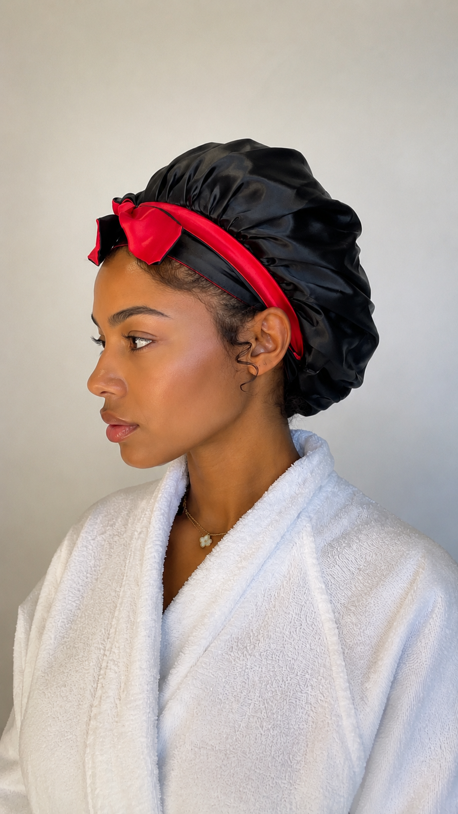Bonnet Réversible Noir / Rouge