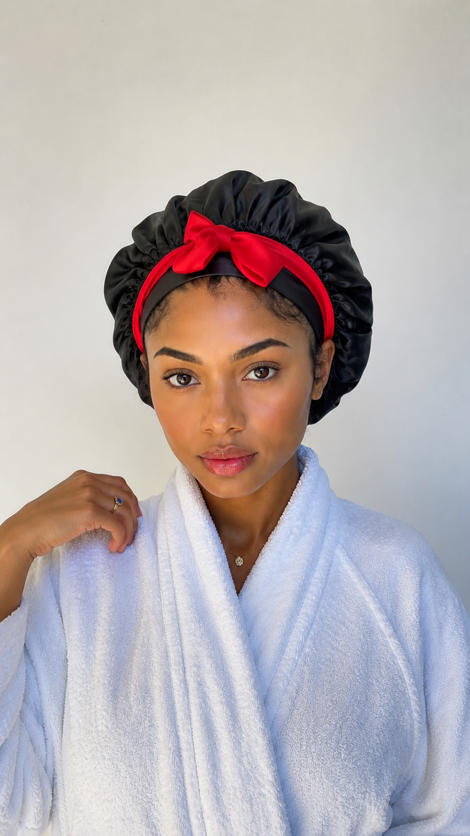 Bonnet Réversible Noir / Rouge