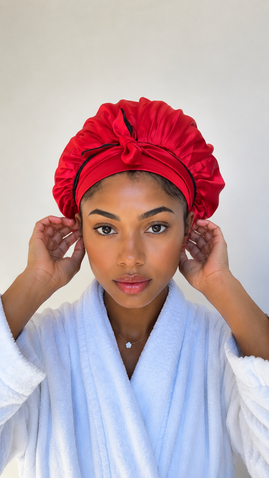 Bonnet Réversible Noir / Rouge