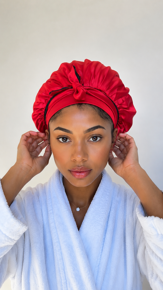 Bonnet Réversible Noir / Rouge