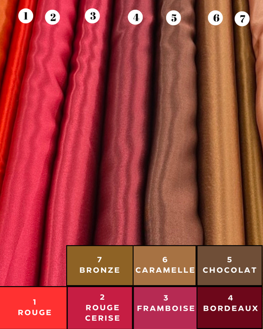 Rouge, Rouge Cerise, Framboise, Bordeaux, Chocolat, Caramelle, Bronze