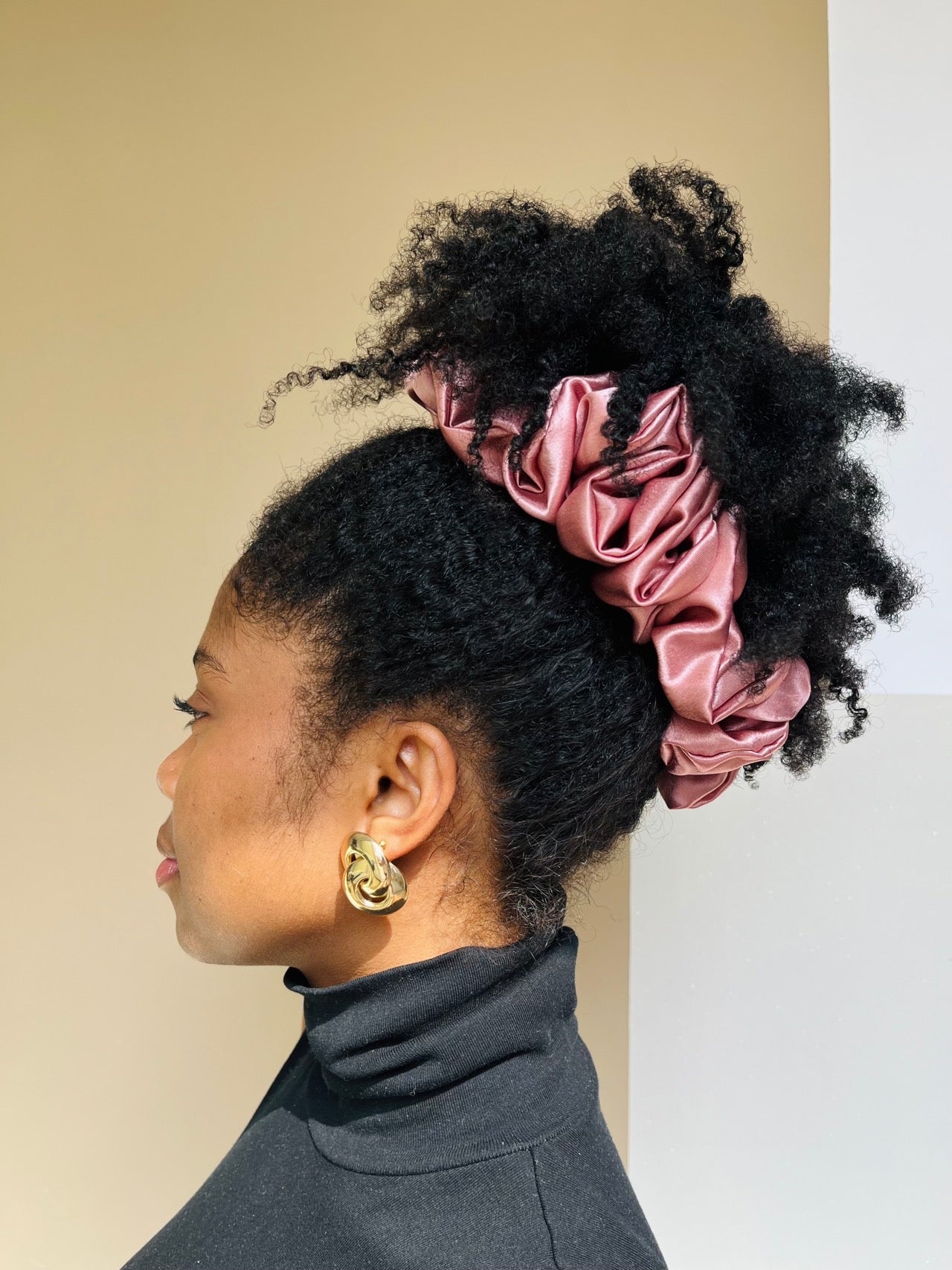 Chouchou XXL Oversize Rose Poudré