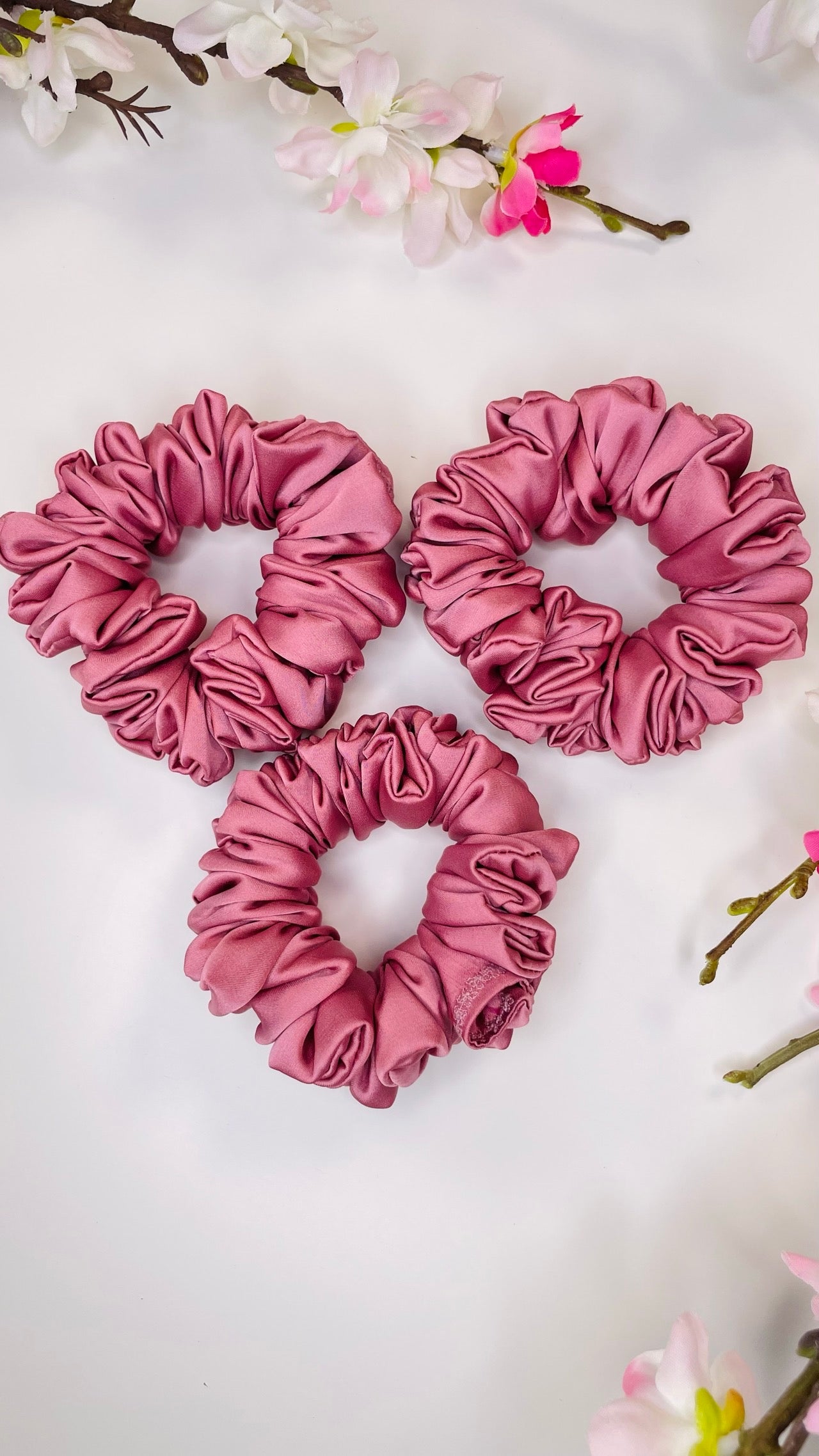 Chouchou cheveux taille mini or rose 