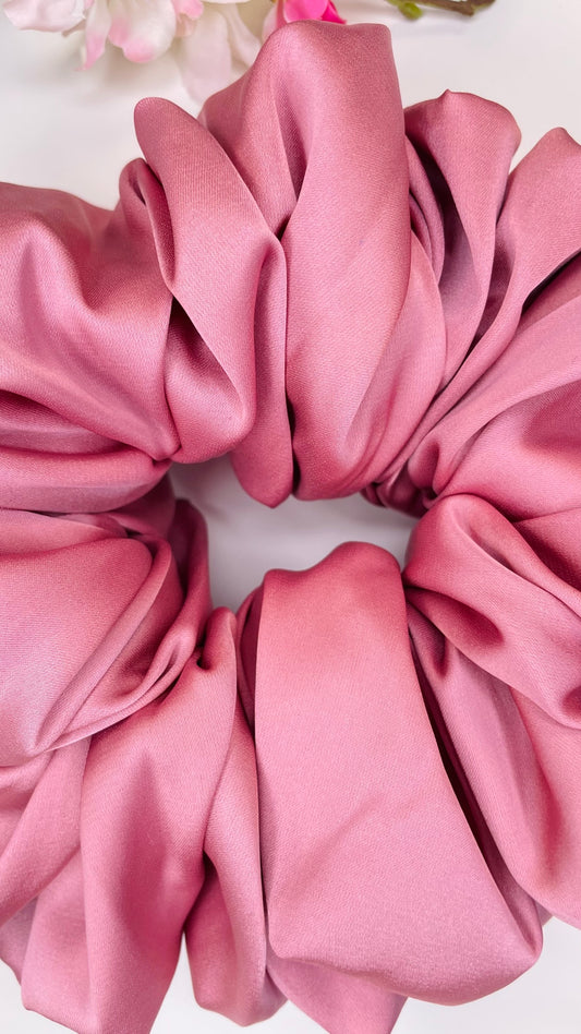 Chouchou cheveux grand taille or rose 