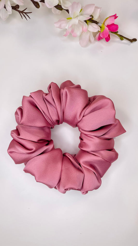 Chouchou cheveux taille moyenne or rose  