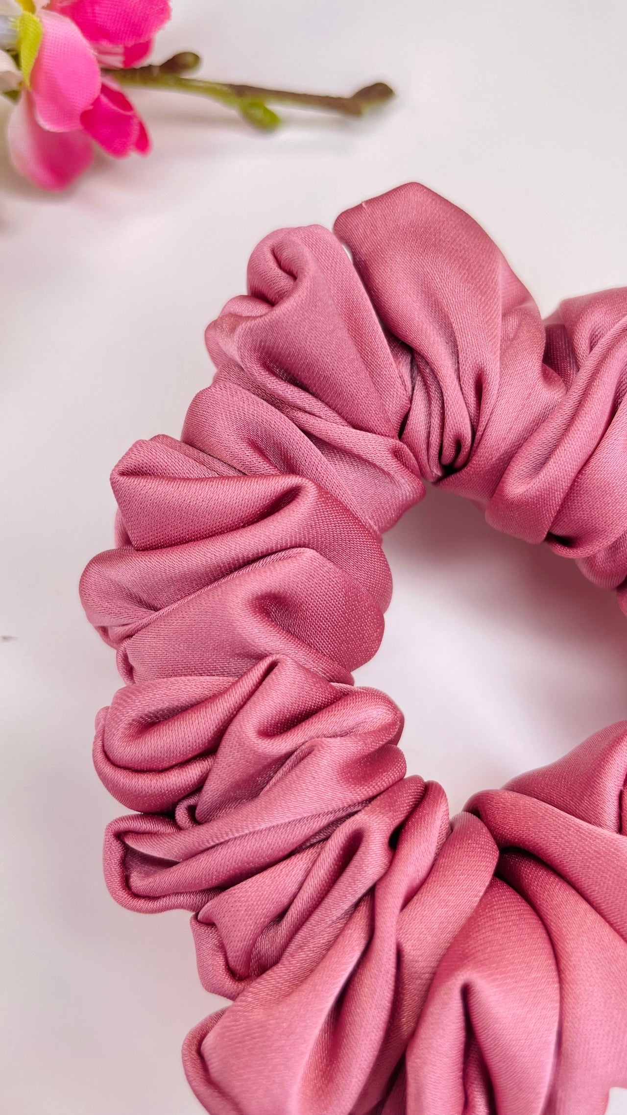 Chouchou cheveux taille mini or rose 