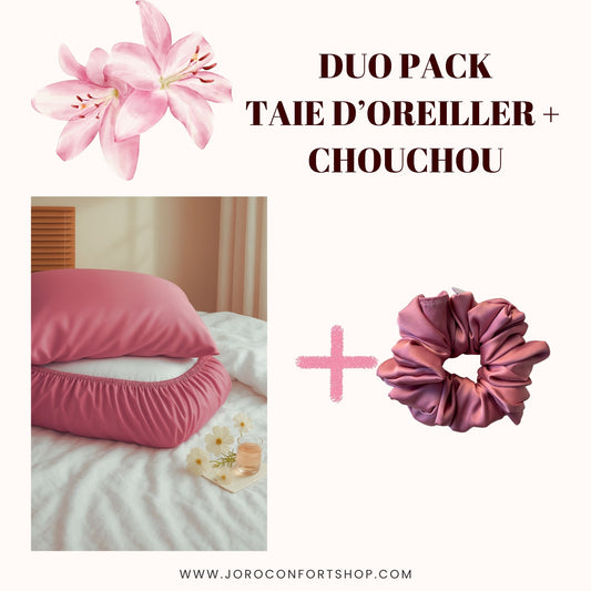 Pack Or rosé douce nuit (Taie d’oreiller + Chouchou)