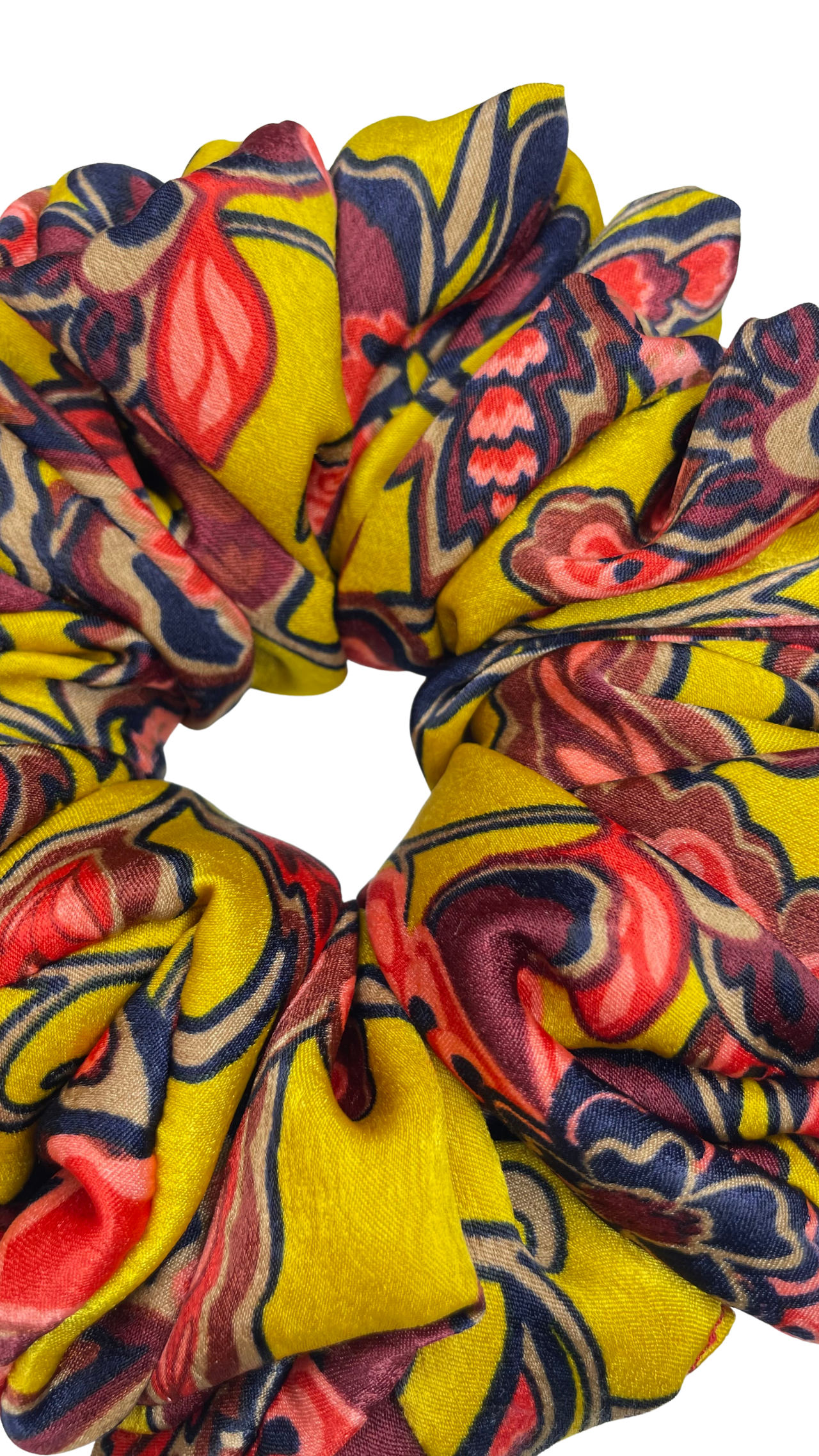 Chouchou Satin Fleuri XXL Oversize – Édition Saint-Valentin
