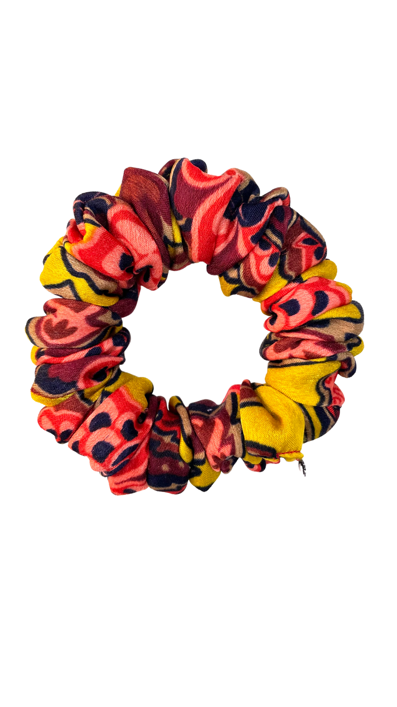 Mini Chouchou Satin Fleuri – Édition Saint-Valentin